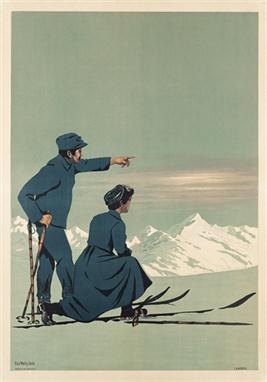 1910 Ski Poster