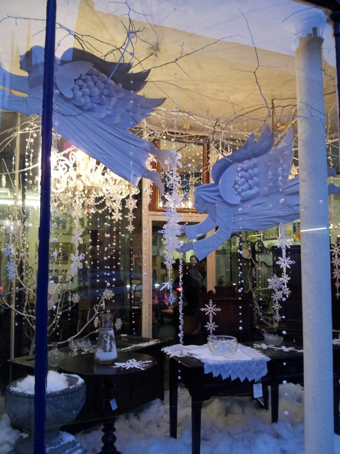 Beautifully Decorated Christmas Window
